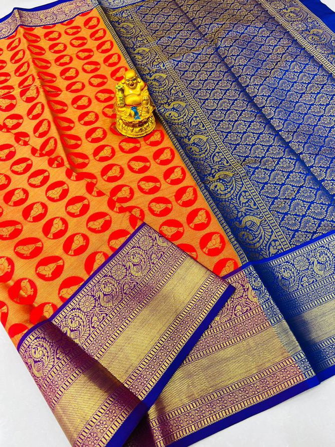 MS Kanan Chidiya By Manzar Kanchipuram Handloom Weaving Silk Sarees Wholesale Price In Surat